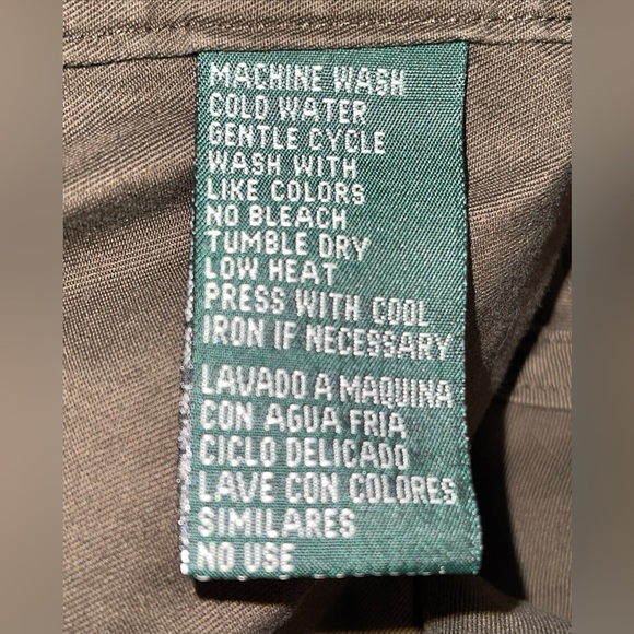 Lauren Ralph Lauren olive green ladies military style snap up vest shirt size M - Picture 12 of 12